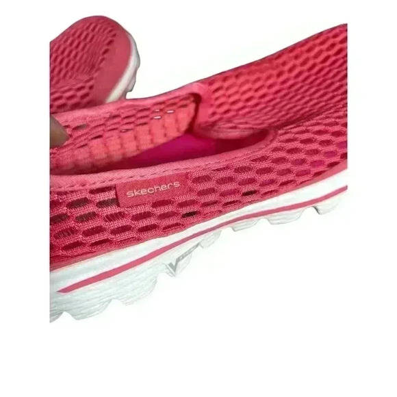 Skechers Goga Mat 8.5 Pink Mesh Athletic Shoes - Picture 8 of 10